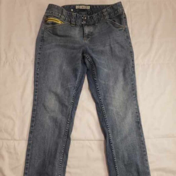 Women's Tommy Hilfiger Jeans Size 10 27.5'' Inseam Zip Details Hook Closure - Picture 1 of 8